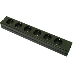 Eurolite, Steckdosenleiste, Steckdosenleiste 6-fach ALU sw (6x)