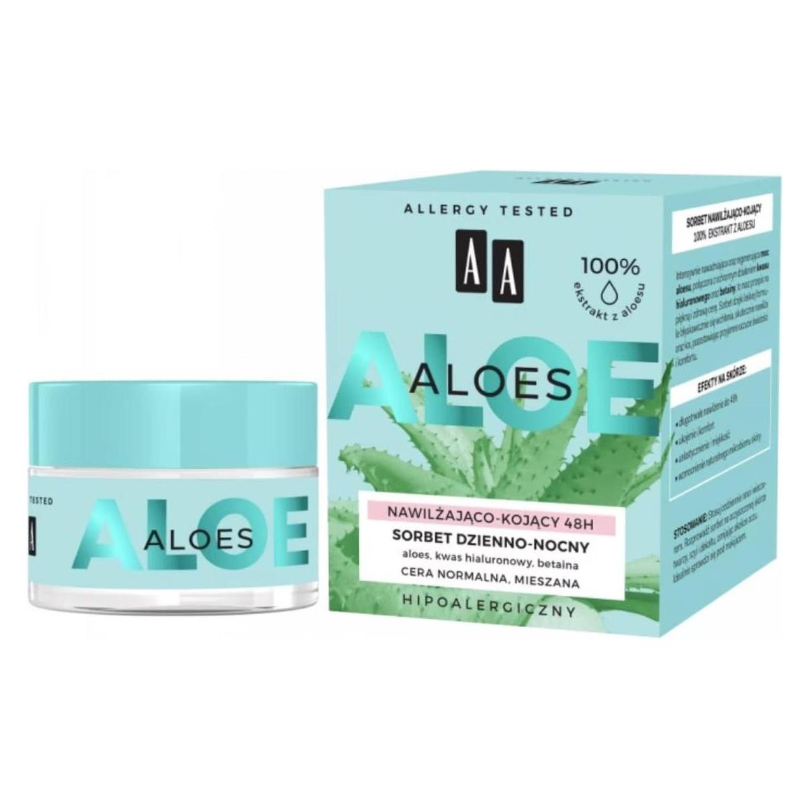 Oceanic Aa - Aloe 100% Aloe Vera Extract Hydro Sorbet Sorbet Day-Night Moisturizing And Soothing 48H 50Ml (50 ml, Nachtcreme, Tagescreme) (5900116069661)