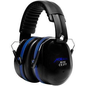 ACE-Instruments Kapselgehörschutz Mute, 161158, für Erwachsene, faltbar, schwarz-blau, SNR 32 dB