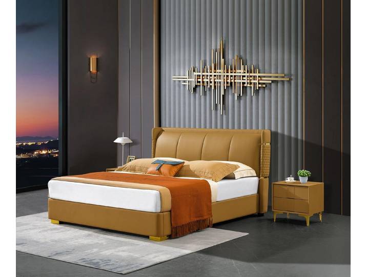 Xlmoebel Polsterbett Gepolstertes Doppelbett in edlem Design mit hohem Komfort (Doppelbett, 1-tlg., Bett), Hergestellt in Europa