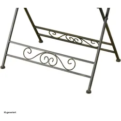 HTI-Living, Gartenbeistelltisch + Gartenservierwagen, Gartentisch aus Metall Rostoptik Beistelltisch romantisch für Terrasse Balkon