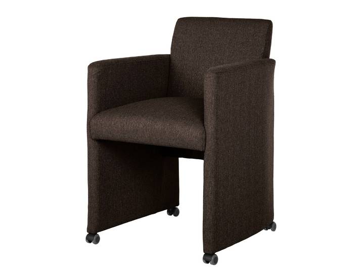 Sessel Konna Braun/Dunkelbraun Flachgewebe 59 x 86 x 65cm