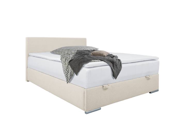 Lit boxspring Randas 140 x 200cm Tissu Cortina Beige
