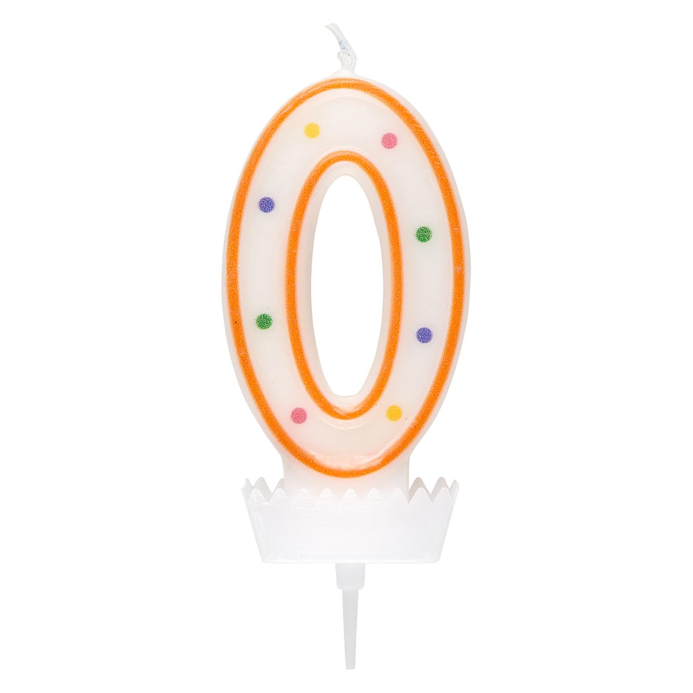 Idena Zahlenkerze "0" orange (1 Stk.) (22692188)