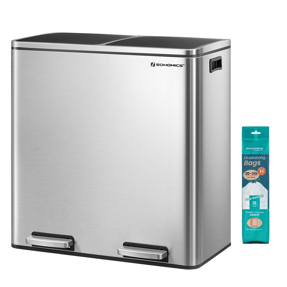 SONGMICS Mülltrenner 60 Liter ( 2 x 30 L) B34LTB60NL