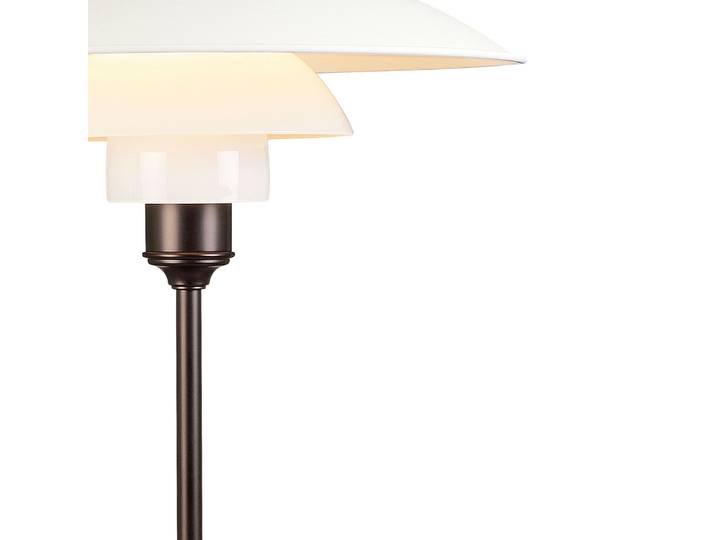 PH 3½-2½ Tischleuchte braun/weiß - Louis Poulsen PH 3 1/2-2 1/2 - Wohnzimmer - Design - Metall - Mit Schirm