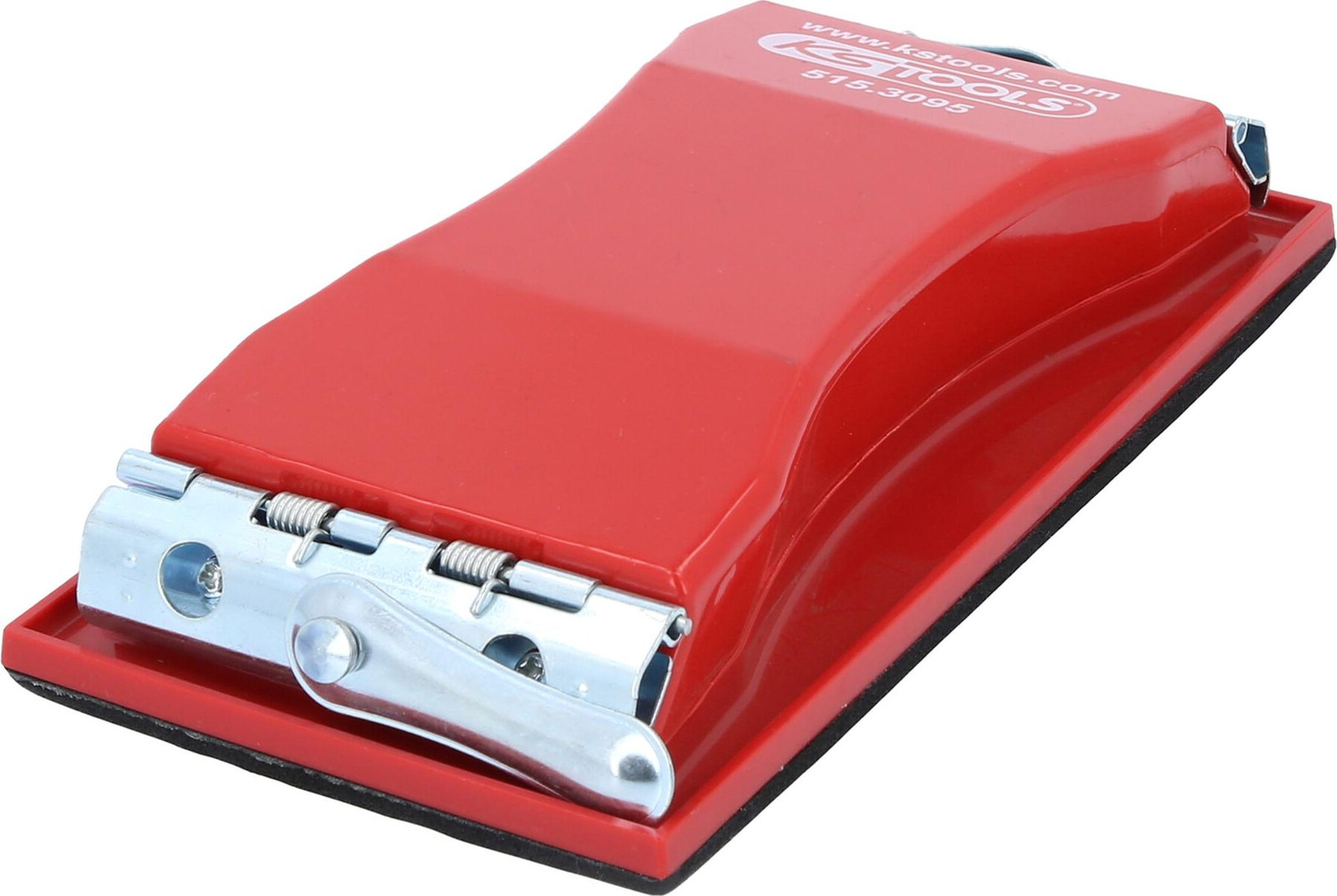 KS Tools 515.3095 Schuurblok met klem, Rood, Kunststof, 105 x 210 mm