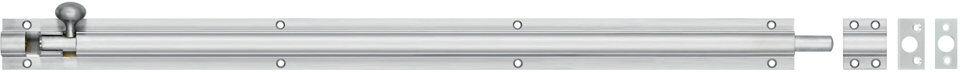 Fulton & Bray Architectural Barrel Bolt Satin Chrome 60cm H x 3.8cm W x 1.5cm D