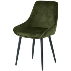 SIT »Linda «Stuhl 2er-Set Samt grün 48x84x57 cm
