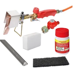 Rothenberger, Lötgerät, Industrial Dachrinnen-Lötset inkl. Propan-Konstantregler Rolot Lötwasser Salmiakstein & (Lötlampe)