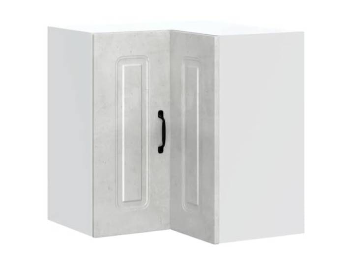 Helloshop26 Eck-Wandschrank für die Küche, 57 x 57 x 60 cm, praktisches Design für eine optimierte Aufbewahrung aus Holz, Betongrau, 02_0050026