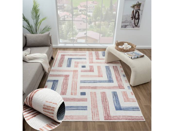 Outdoor-Teppich Zoe Beige/Creme Mischgewebe 160 x 1 x 230cm