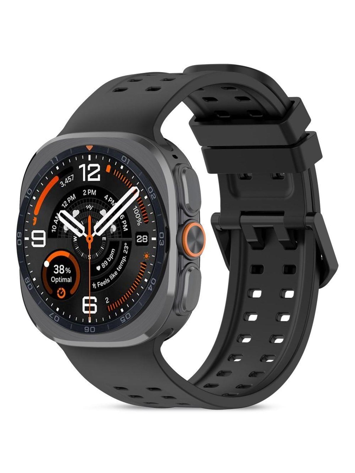 Tech-Protect Silicone Air Strap for Samsung Galaxy Watch Ultra/Ultra2 47mm - Black