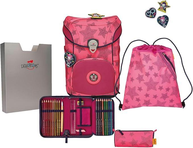 Silecomplaza ErgoFlex Easy Superflash Neon Schulranzenset 5-teilig Neon Star