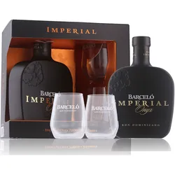 Barceló Imperial Onyx Rum 38% Vol. 0,7l in Geschenkbox mit 2 Gläsern
