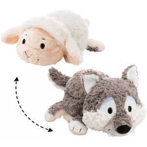 NICI Kuscheltier Twistimals 62847, Schaf & Wolf mit Wendefunktion, ab 0 Jahre, 25 cm