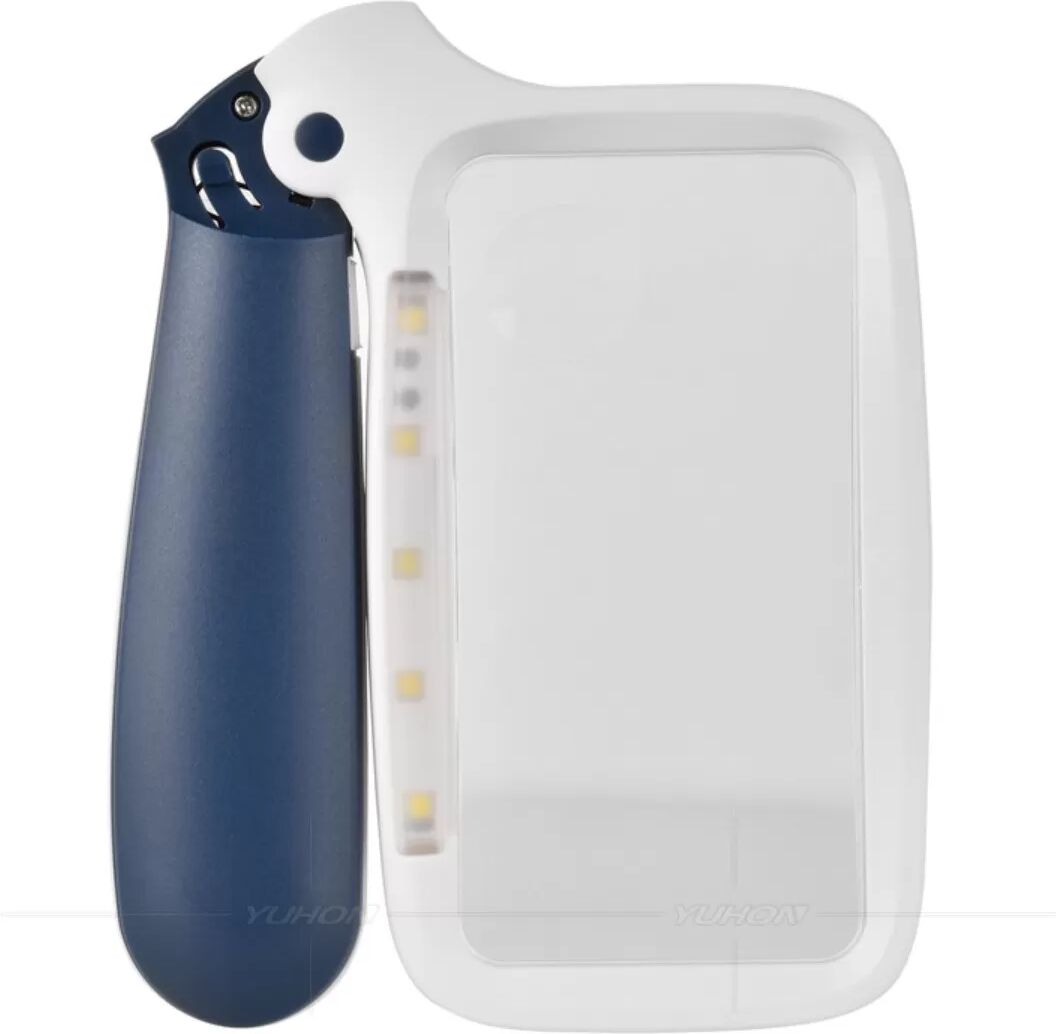 INF Loupe Pliante à Main avec Lumières LED - 4x/8x Rechargeable USB Bleu
