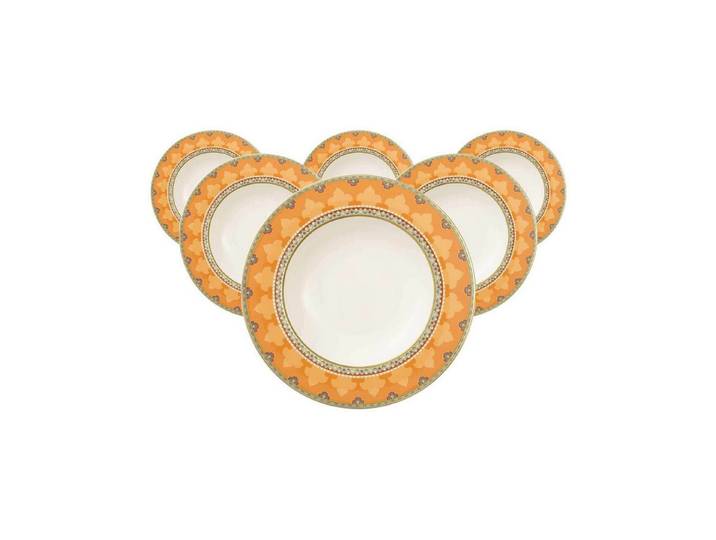 Villeroy & Boch Suppenteller Samarkand Mandarin Suppenteller ø 24,8 cm 6er Set, (6 St)