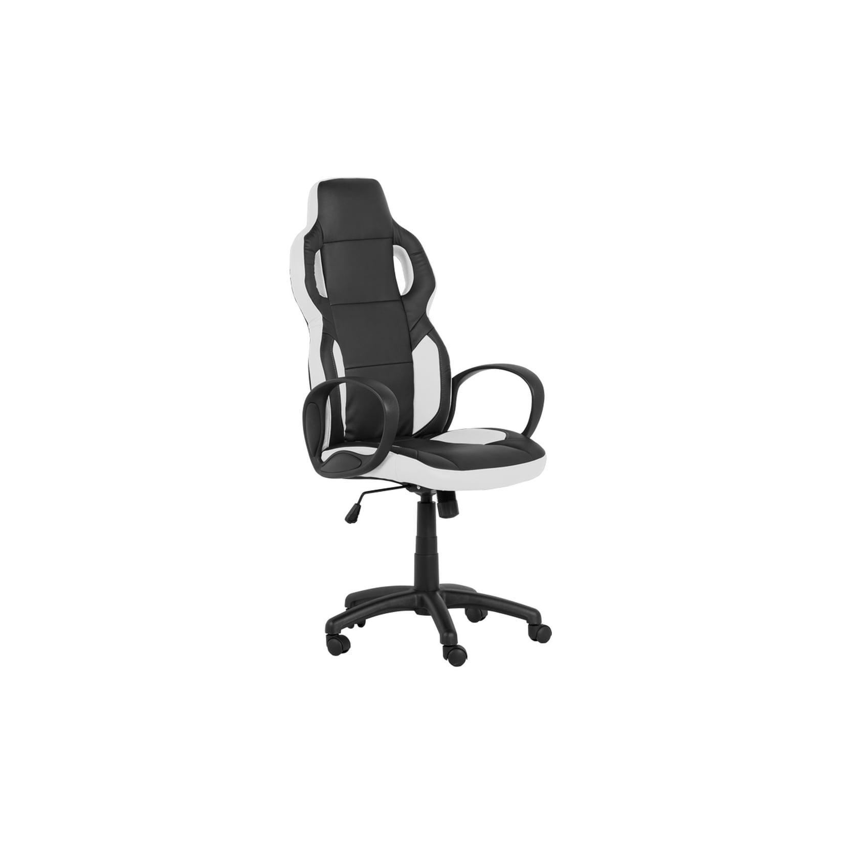 Carmen 7510 Gaming-Stuhl mit Kunstleder – Schwarz/Weiß