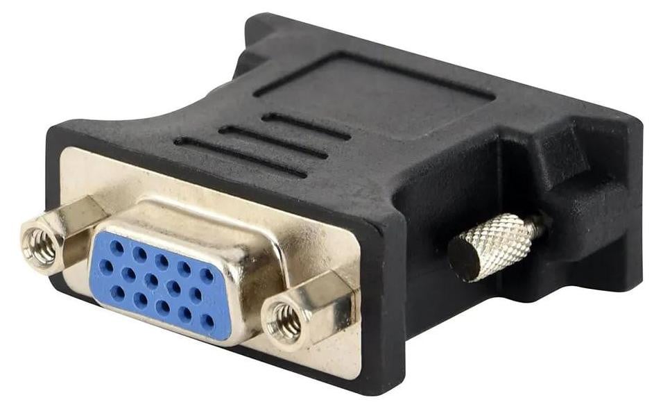 Gembird A-DVI-VGA-BK DVI-A naar VGA adapter, Zwart, Metaal