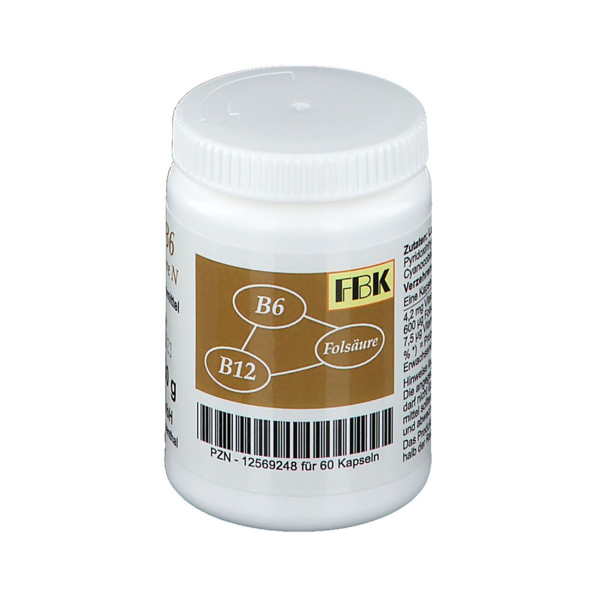 Vitamin B6+B12+Folsäure N Kapseln 60 St