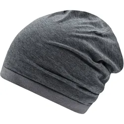 Sommer Beanie Heather "MB6577" - black-melange/dark-grey