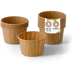 BIOZOYG Papier-Becher – Dipbecher und Saucenbecher aus fettdichtem Papier – biologisch abbaubar, für Gastronomie, Imbiss und Catering