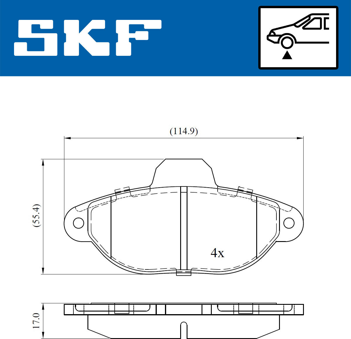 Skf Bremsbelagsatz, Scheibenbremse Vkbp 80284 E Für Ford