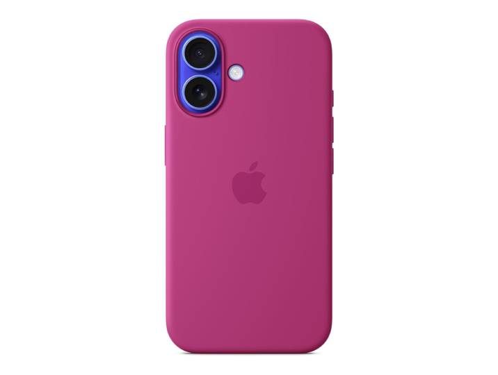 Apple Coque en silicone MagSafe pour iPhone 16, fuchsia