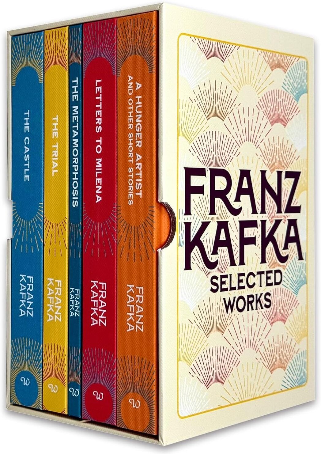 Wilco Books The Collected Works of Franz Kafka 5 Book Hardback Box Set - The Trial, The Castle, The Metamorphosis, Short Stories & Letters to Milena - Classic Literary Fiction Gift