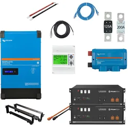 HUSATECH PowerSet 1 Phasig mit Victron MultiPlus-II 48/5000/70-50 GX und 9,6 kWh Pylontech US5000 Speicher