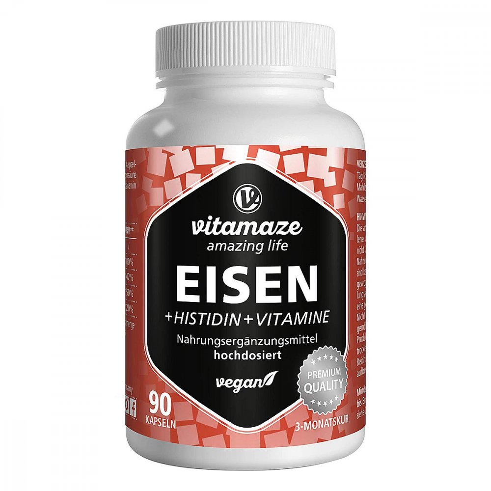 Vitamaze GmbH Eisen 20 mg+Histidin+Vitamine C/B9/B12 Kapseln 13947451