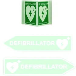 AED-Winkelschild reflektierend, innen & außen