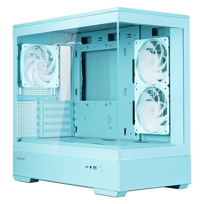 Zalman Boitier Mini Tour Micro ATX P30 V2 ARGB avec panneaux vitrés (Menthe) (mATX, Mini-ITX) (P30 MINT V2)