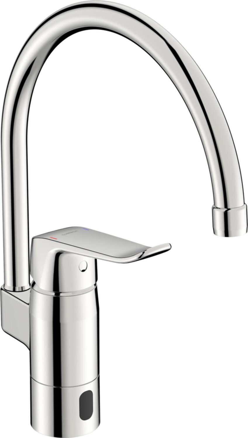 Hansa Infrarot-Spültischarmatur HANSACARE Hybrid/Bluetooth, Netz, Ausl. 178mm, chr