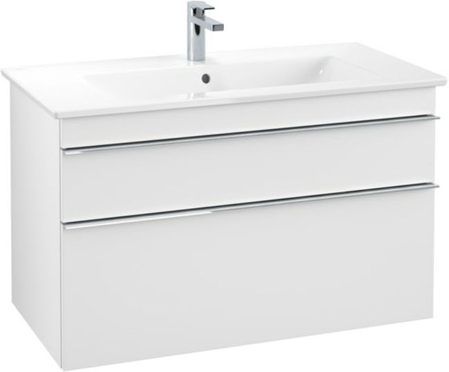 V&B; Meuble sous lavabo Venticello 95,3x59x50,2cm, B avec, chromé, blanc mat ; Villeroy & Boch (A92601MS)