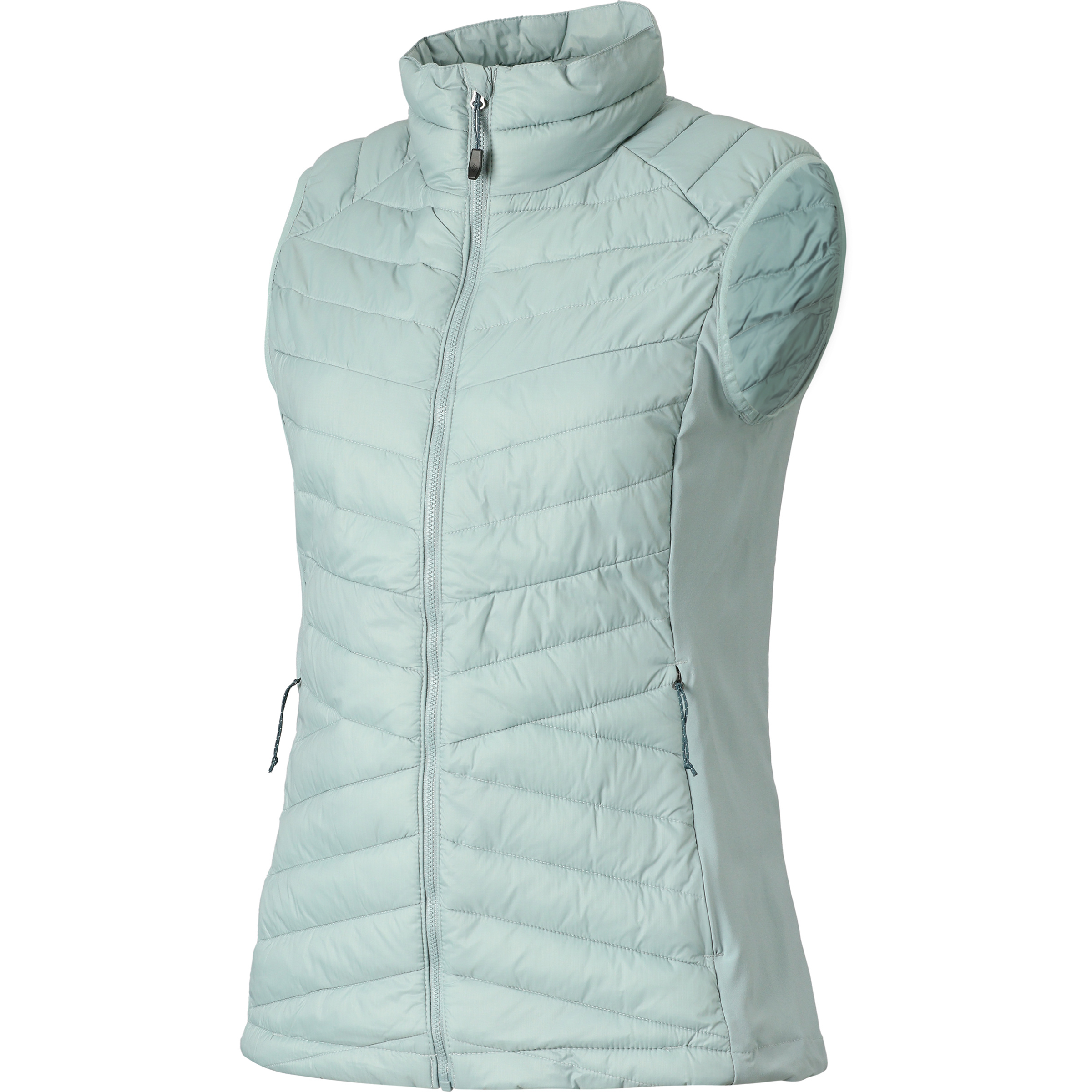Columbia Powder Pass III Hybrid Weste Damen Kunstfaserwesten grau Größe XS Camping Elastisch
