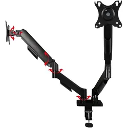 Blow Hochwertige LCD-TV-Halterung 17 -32 für Schreibtische mit Doppelgelenk (Tisch, 32", 9 kg), Monitor Halterung, Silber