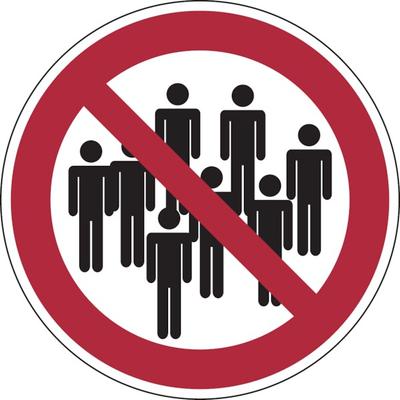 Verbotszeichen, Personengruppen verboten, Folie, praxisbewährt - 100 mm Folie selbstklebend