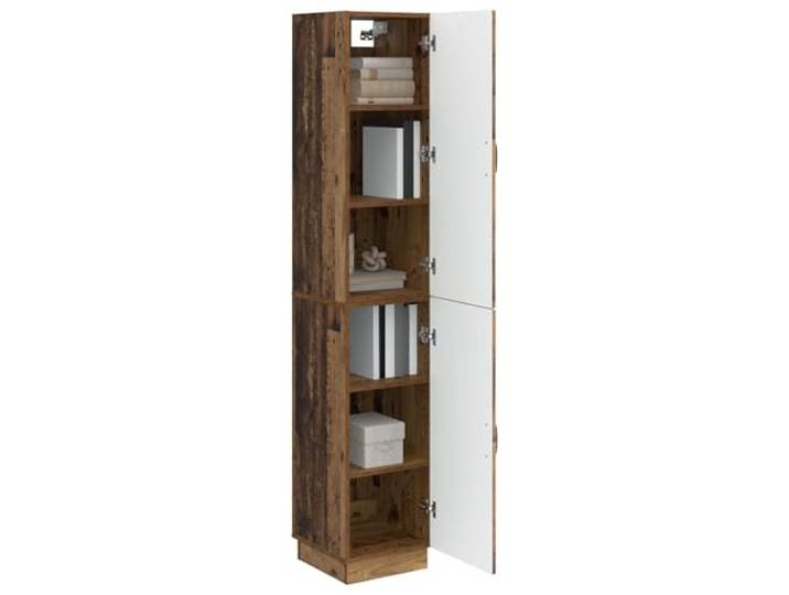 KTHLBRH 2-teiliges Schrank-Set aus antikem Holz Technisches Holz, für Innen oder Garten, verschiebbar, vielseitig