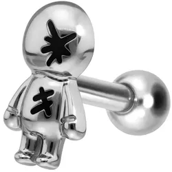 Titan Ohrpiercing mit Innengewinde PUPPE