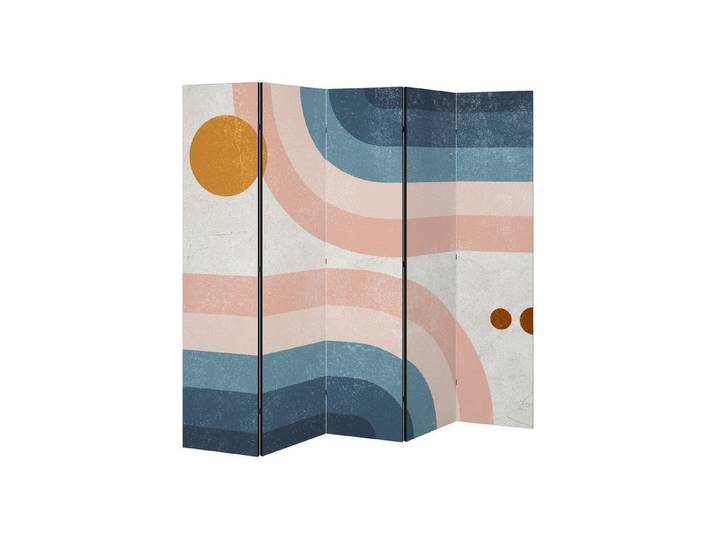 SPACEREBELS Paravent TWO HALVES (1 St), Raumteiler mit 5 Paneelen, einseitig bedruckt, 190 x 168 cm
