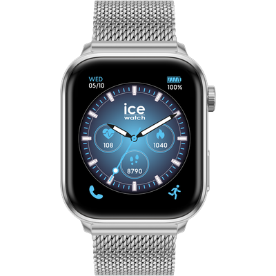 Smartwatch ICE-WATCH, silber (silberfarben, silberfarben), Smartwatches, Smartwatch, Armbanduhr,Damenuhr,Herrenuhr,Edelstahlarmband,Bluetooth,digital