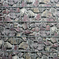 zaun|zu® Sichtschutzstreifen Naturstein bedruckter Sichtschutz 2,5m x 2,0m