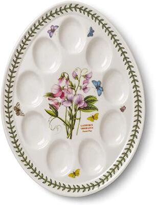 Portmeirion Botanic Garden Devilled Egg Plate Sweet Pea - 12 inch