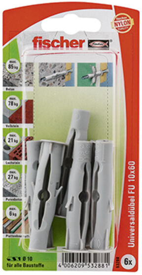 fischer Cheville universelle FU 10 x 60 K Carte SB (053288)