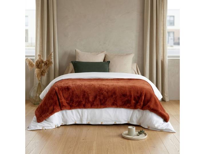 Bout de lit polyester uni 90x220 cm