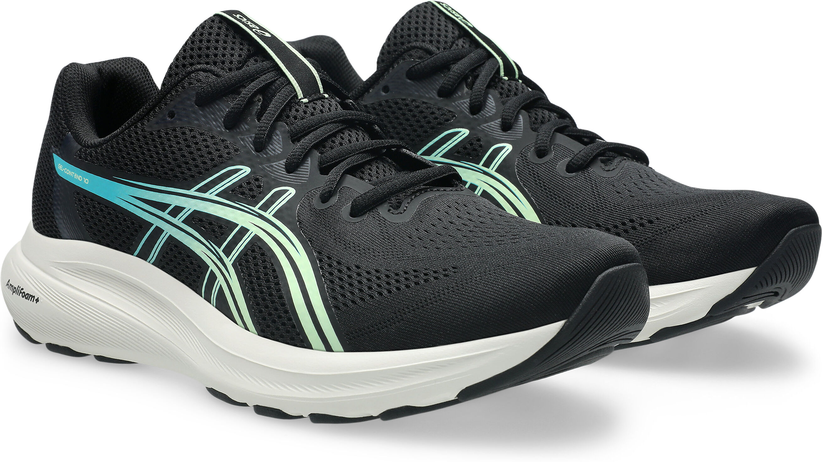 Laufschuh ASICS "GEL-CONTEND 10", Herren, Gr. 44, schwarz (schwarz, illuminate gelb), Synthetik, Schuhe Laufschuh schwarz, illuminate gelb 44