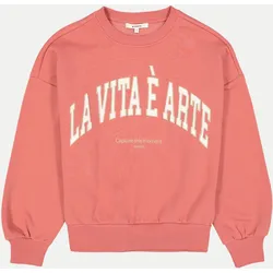 Sweatshirt mit Schriftzug Rosa S
