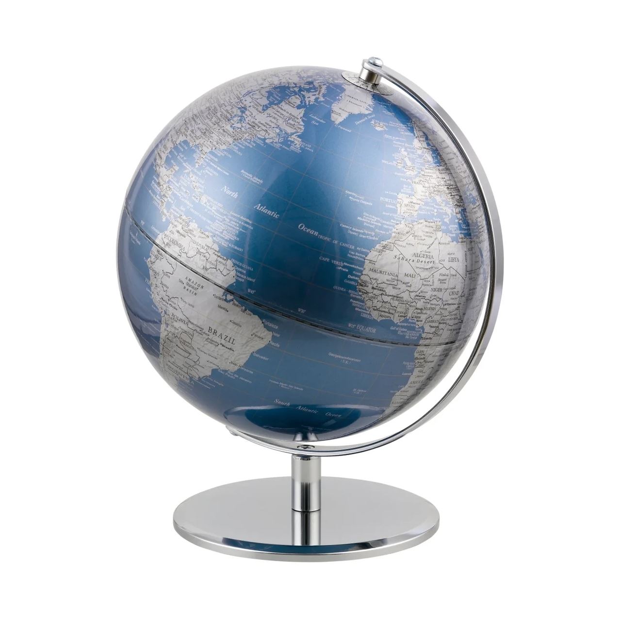 TROIKA Globus PLANET metallic-blau, silberfarben